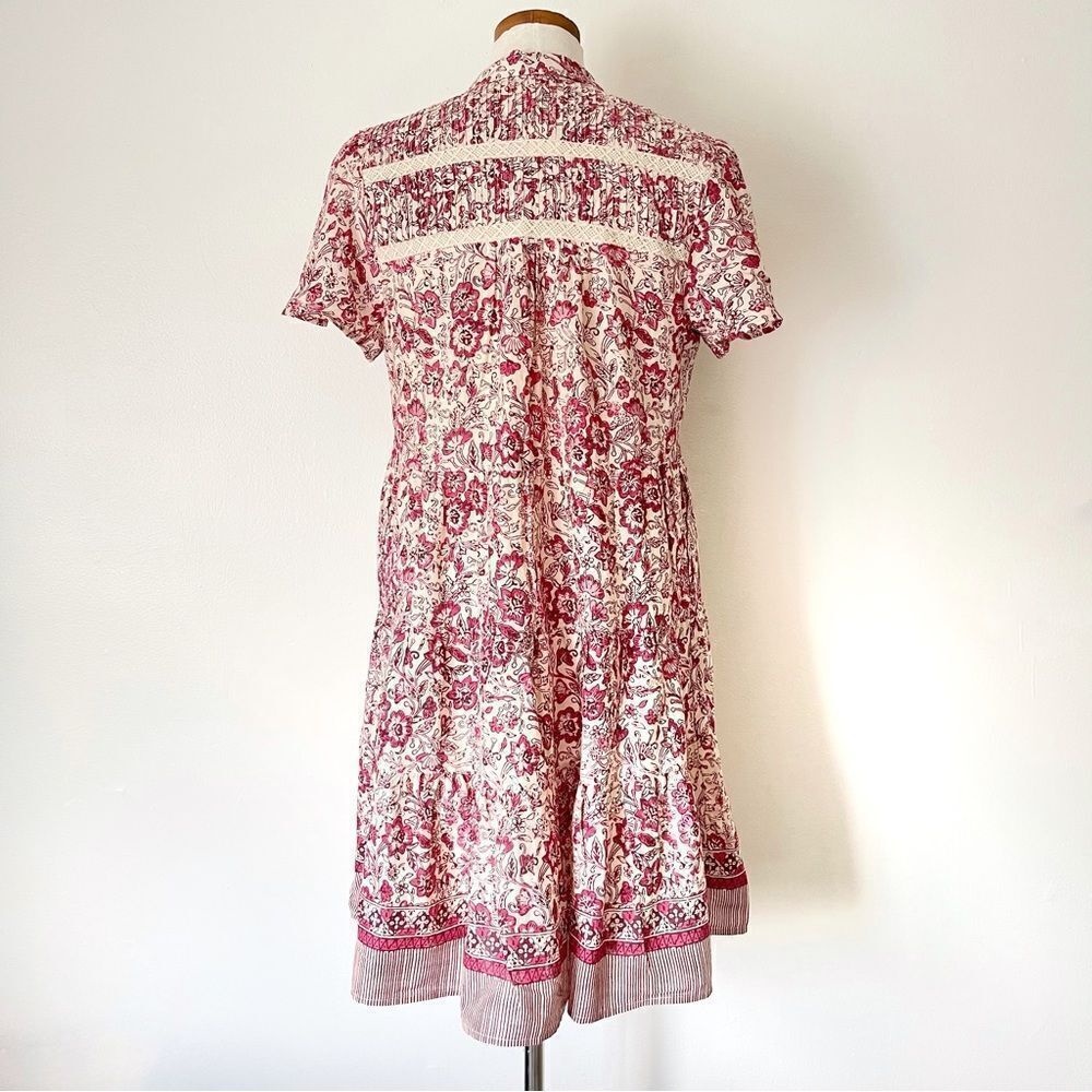 Anthropologie Floral Georgina Tiered Shirt dress NWT size Small - Picture 7 of 8